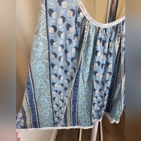 Lucky Brand Floral Boho Babydoll Reversible Tank Medium - Picture 3 of 8